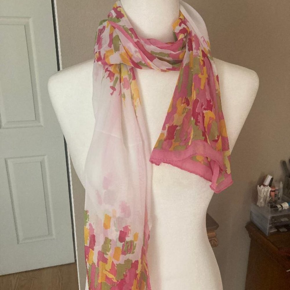 Colorful sheer Chiffon Scarf
